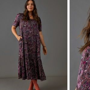 Anthropologie Purple Maxi Dress